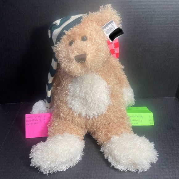 BNWT ANIMAL ADVENTURES PLUSH TEDDY BEAR WITH STOCKING CAP - Picture 1 of 16